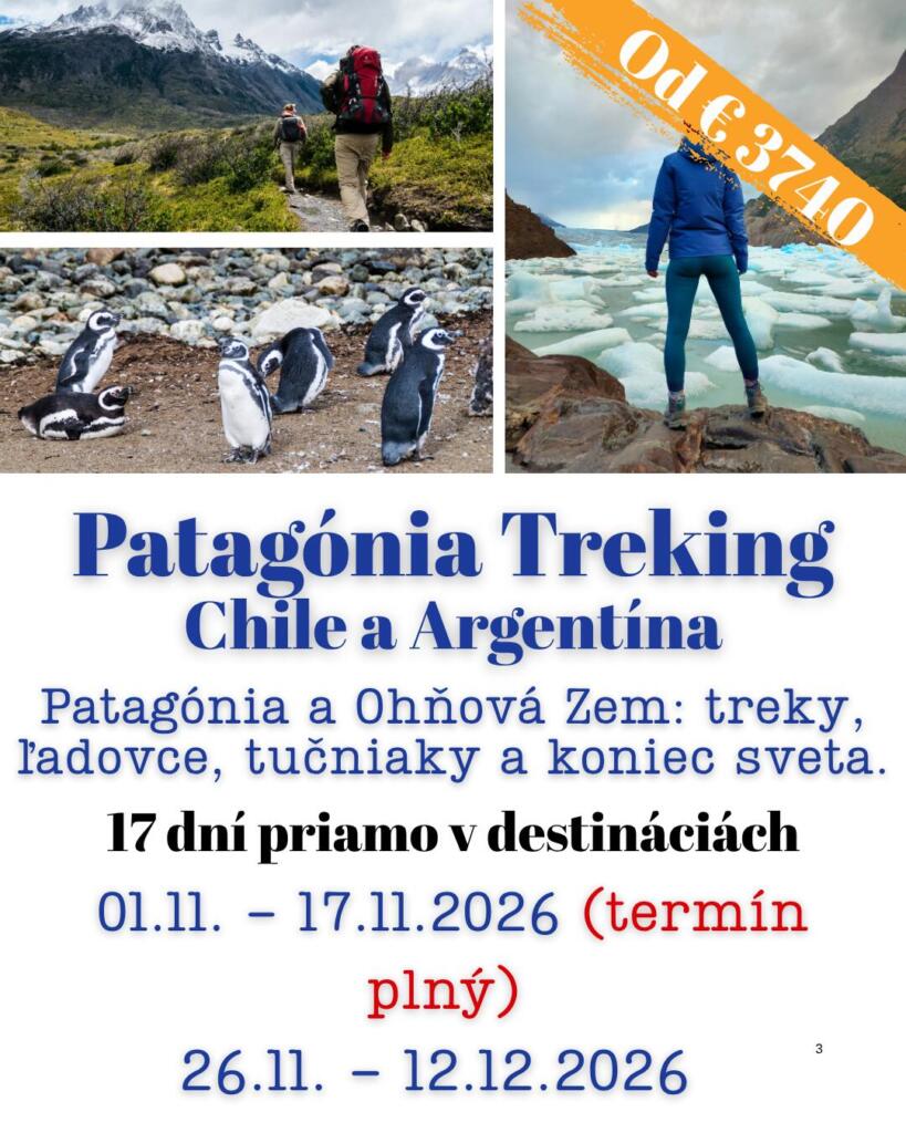 Zájazd Patagónia Treking, Chile a Argentína