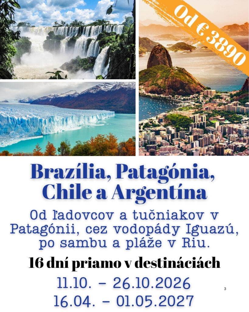 Zájazd Brazília, Patagónia, Chile a Argentína Alpaca Travel